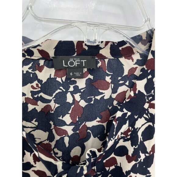 LOFT Women Long Sleeve‎ Shorts Romper Pockets Women's Size 6 Flaw - Picture 6 of 12